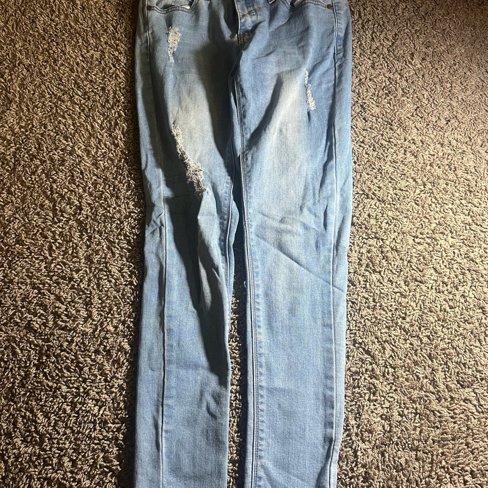 Blue Skinny Jeans with Classic Denim Look